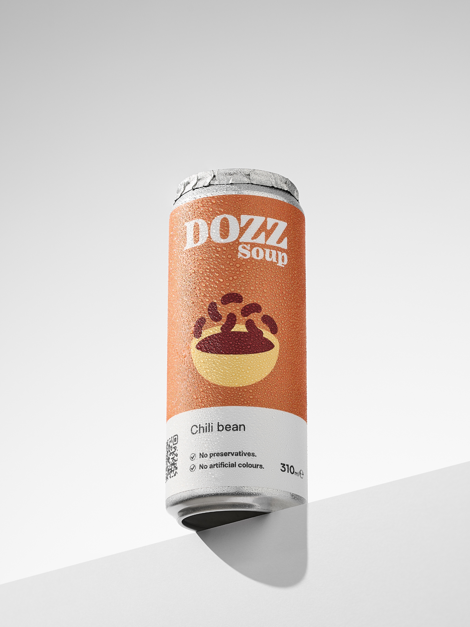 Supă de fasole Chili Bean DOZZ la doză de 310ml, o masă consistentă, sănătoasă și o sursă excelentă de proteine vegetale, fără conservanți.